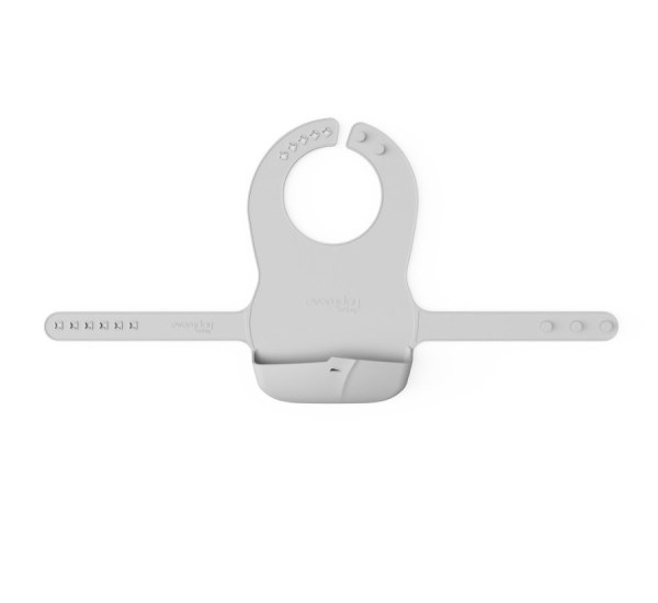 Everyday baby silikonski podbradnjak, siva boja